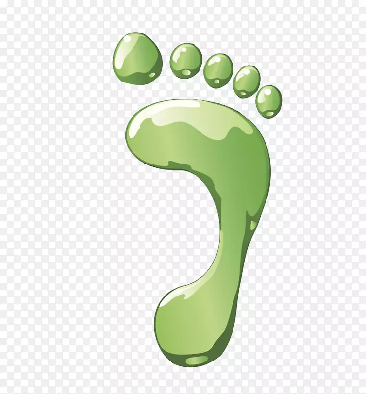 绿色计算机图形学.绿色脚印