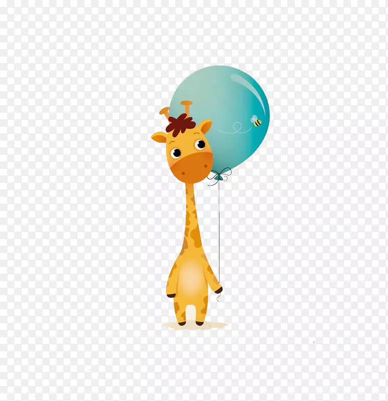 北方长颈鹿卡通剪辑艺术-鹿气球