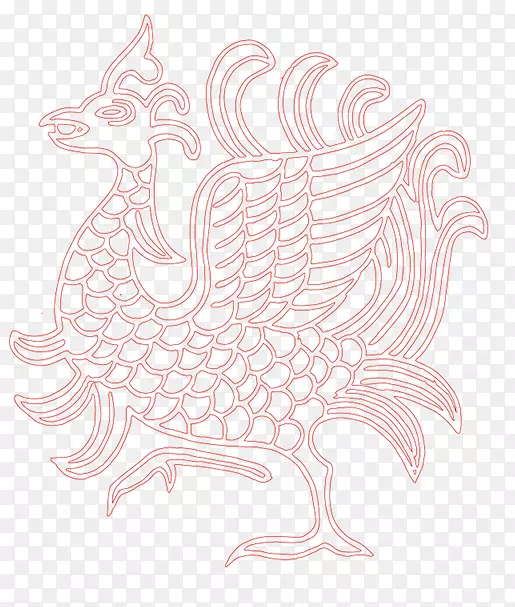 鸡视觉艺术鸟图-红凤凰