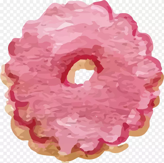 甜甜圈食品-粉红色甜甜圈