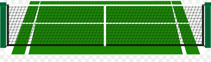 网球中心体育馆-可爱的绿色网球场
