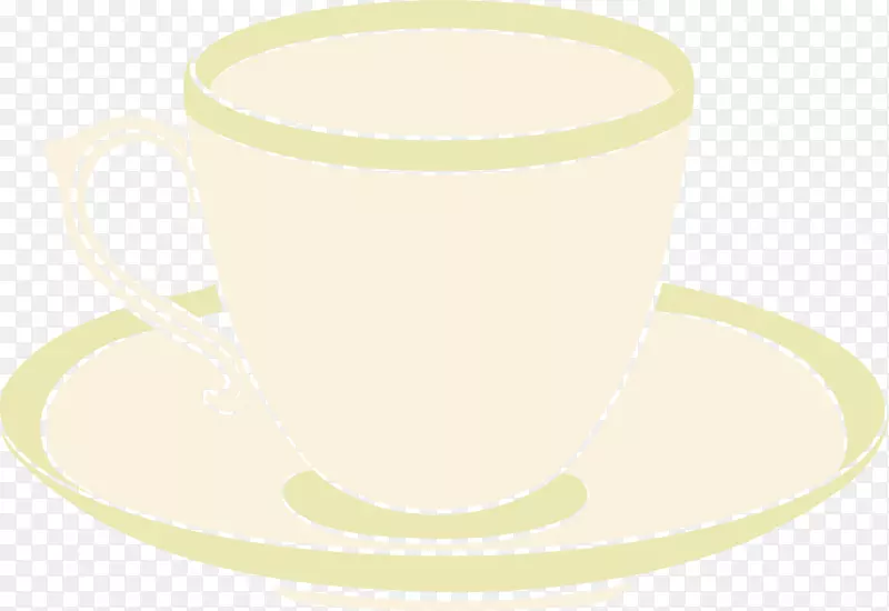 咖啡杯咖啡厅茶碟-手绘绿色茶托