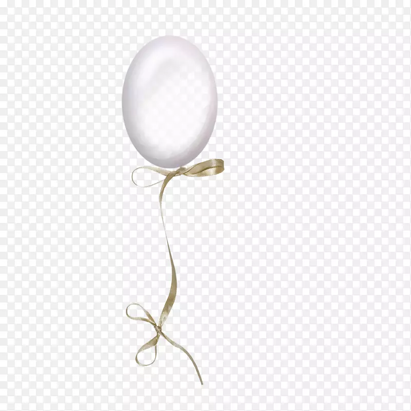白色气球丝带-白色气球