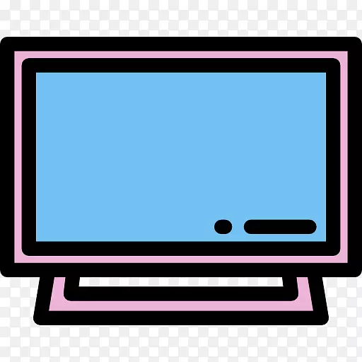 电视机计算机监视器可伸缩图形图标-tv