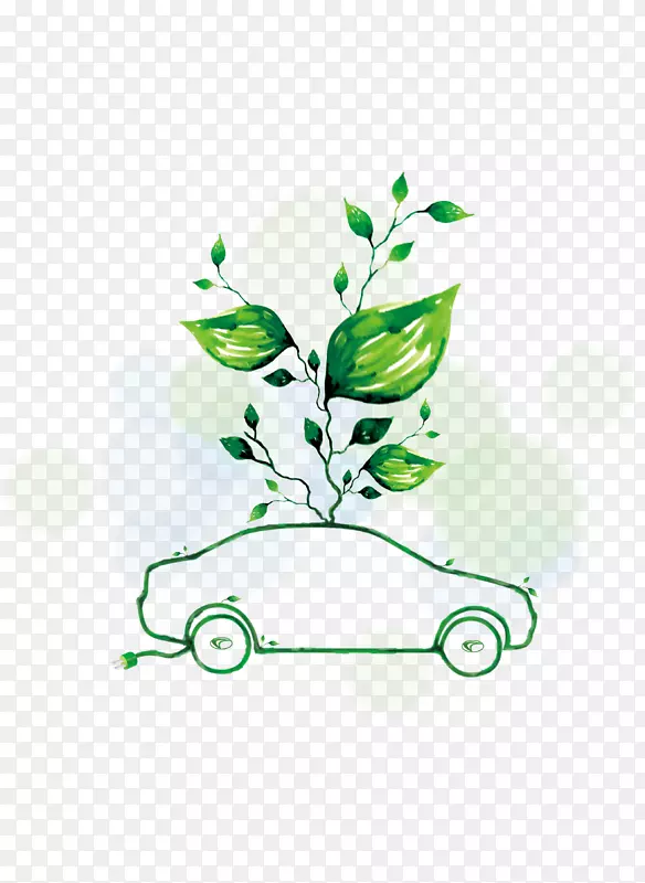 环保汽车环保漆绿色汽车