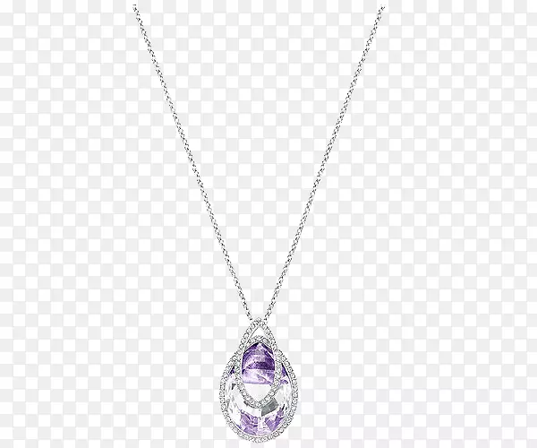 项链紫色紫水晶-施华洛世奇珠宝女项链紫色