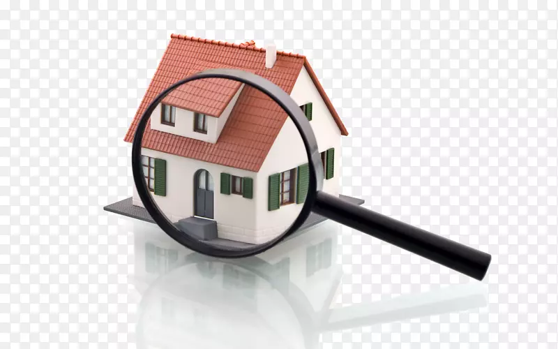 房地产物业管理房屋租赁房产.房屋和放大镜