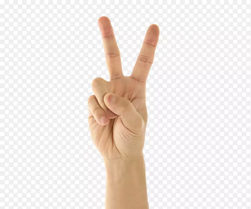 拇指手势符号手指-手指手势的方向。