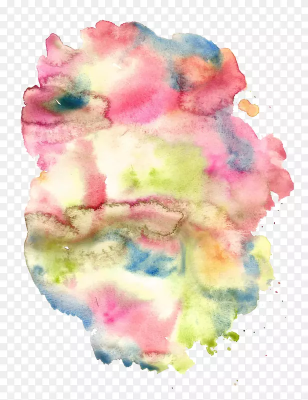 水彩画质感艺术-色彩甜美的涂鸦