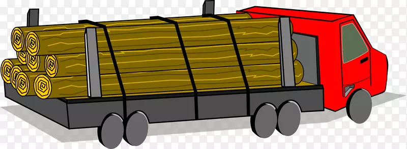 载货卡车伐木车伐木工剪贴画卡车