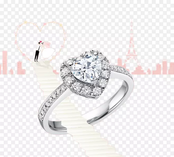 耳环结婚戒指珠宝钻石结婚戒指