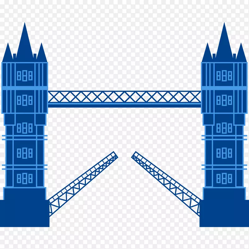 建筑蓝色下载-蓝色几何高架桥