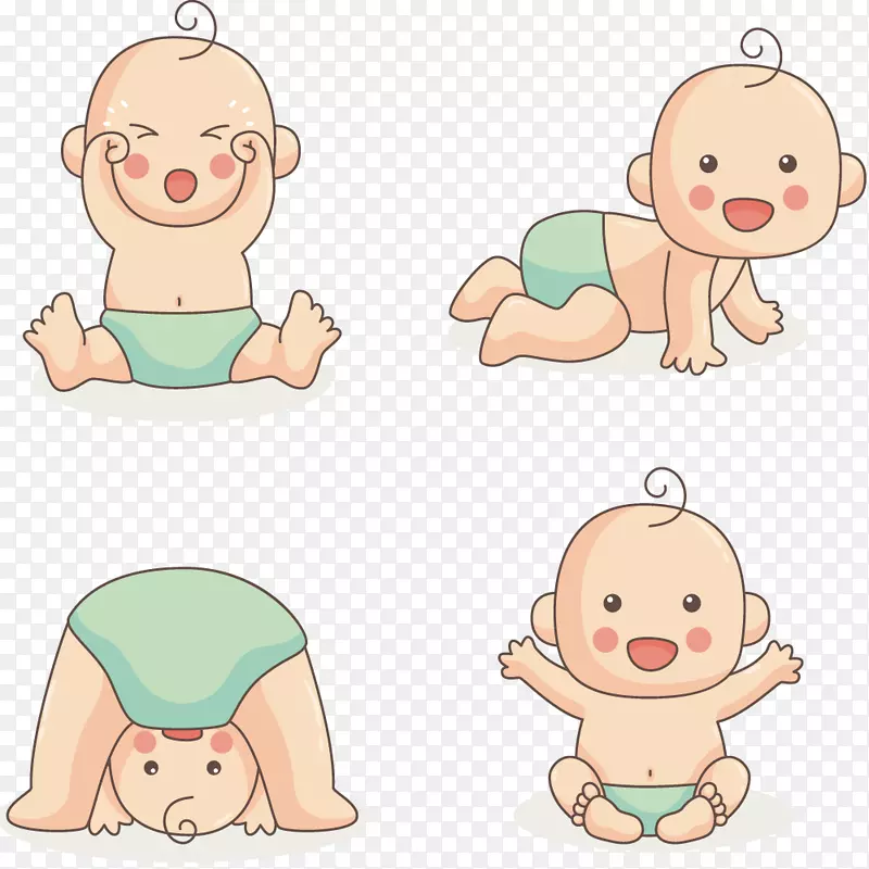 婴儿淋浴，可爱，婴儿手绘蓝色婴儿尿布