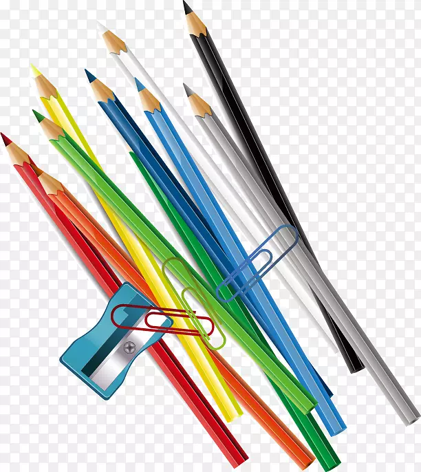 彩色铅笔蜡笔.彩色卷笔刀别针图案