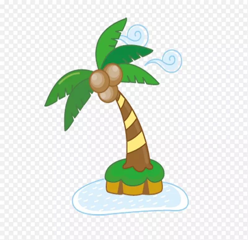 椰子水夹艺术-椰子树