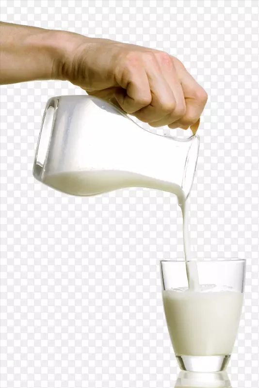 生牛奶早餐玻璃杯-把牛奶杯倒下来
