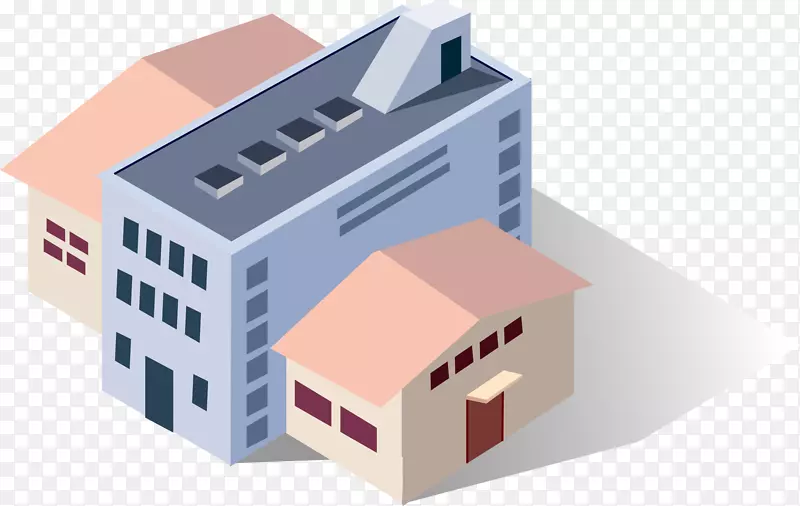 图标建筑建筑adobe插画产业建设和仓库