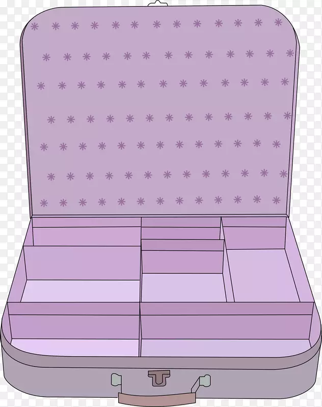 手提箱行李夹艺术.紫色化妆盒