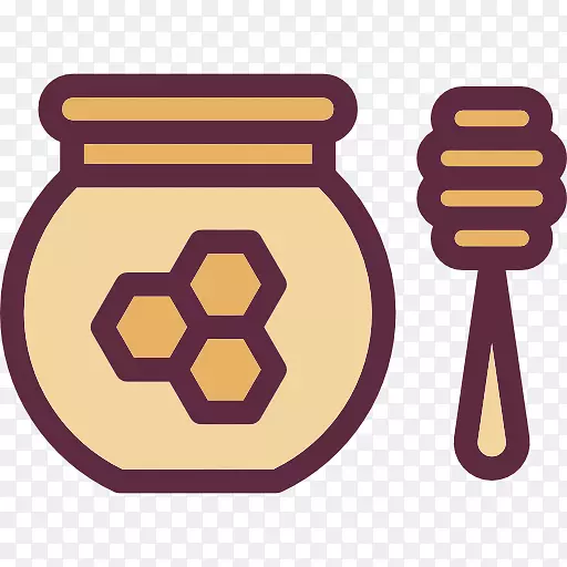早餐蜂蜜可伸缩图形图标-糖蜂