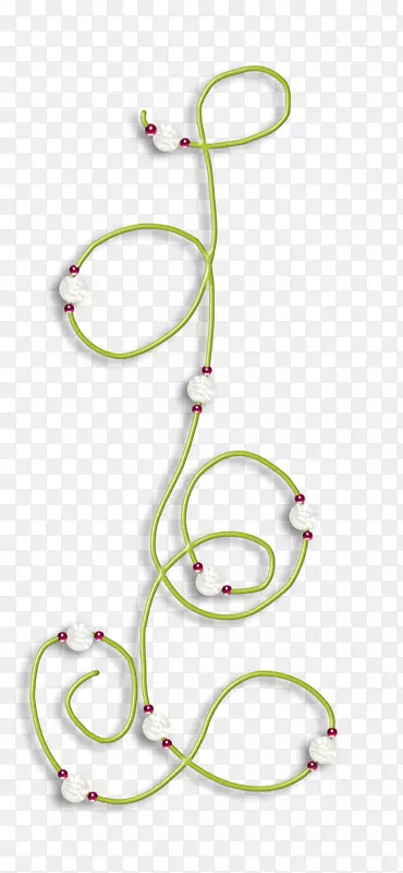宝石项链手镯设计师-绿绳