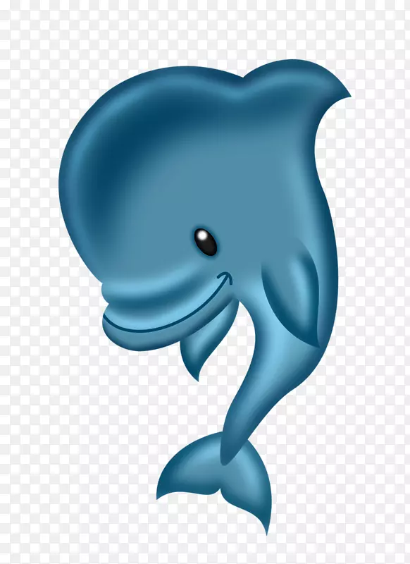 宽吻海豚海洋世界剪贴画-可爱的小海豚
