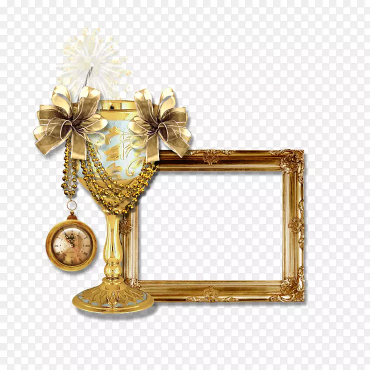 纸圣诞书-奖杯、装饰金框