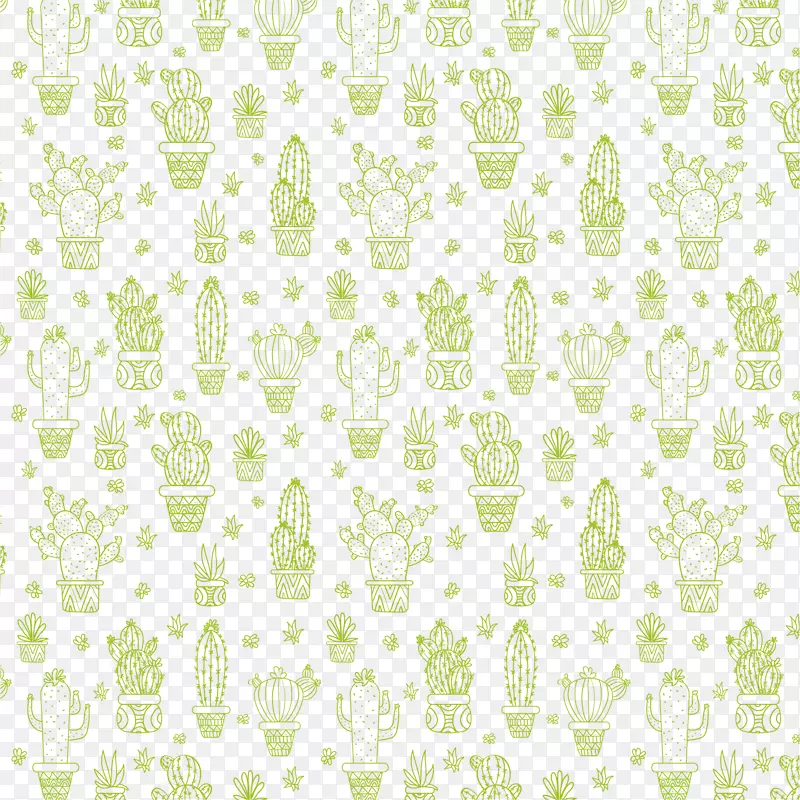 纺织绿色图案.遮阳仙人掌