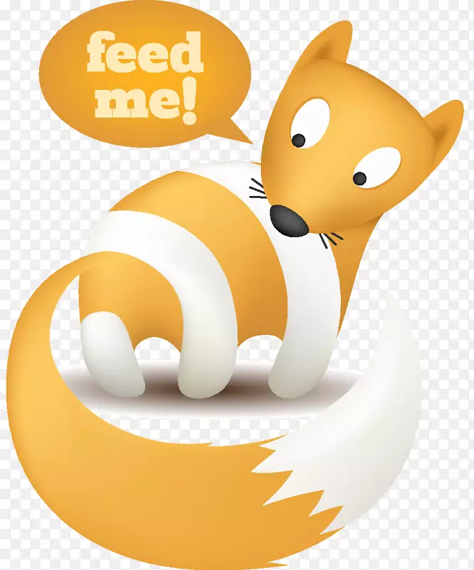 RSS网页提要主题图标-狐狸可爱动物主题订阅RSS图标载体材料“