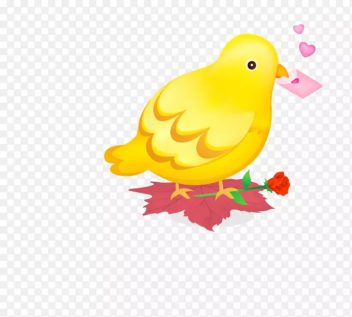 卡通插图-信鸽卡通