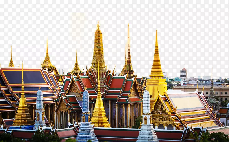 祖母绿佛寺和阿伦大皇宫Thonburi Chao Phraya河-泰国豪宅
