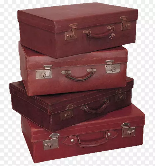 手提箱行李箱手袋夹艺术砖红色复古古典手提箱装饰图案