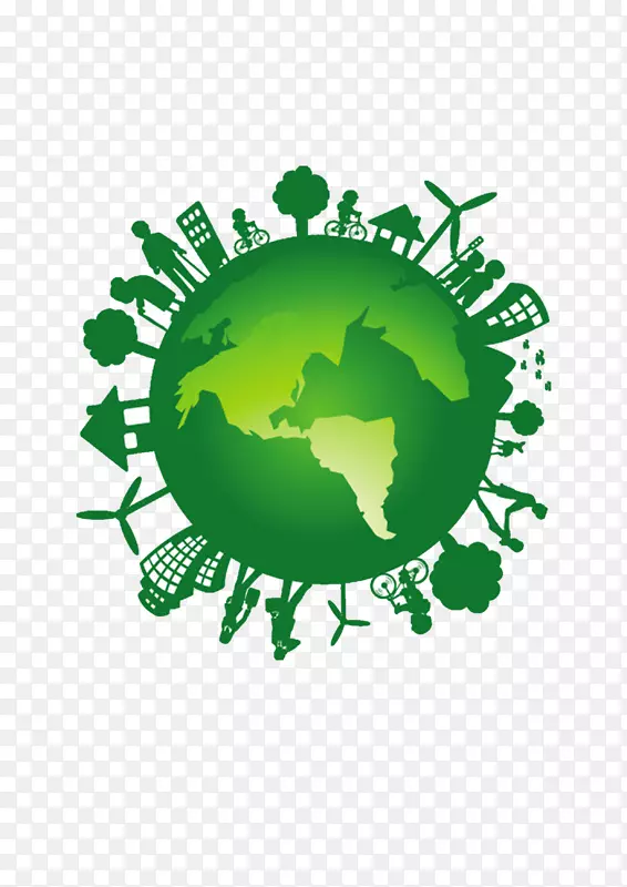 可持续发展自然环境健康教育-绿色地球