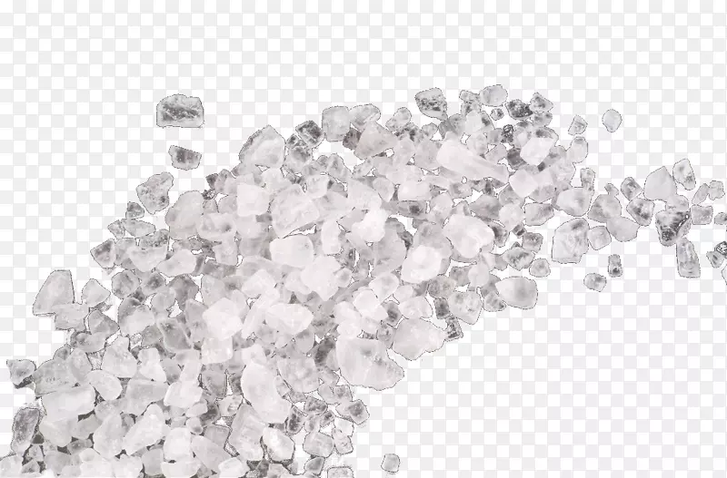 黑白水晶钻石体穿孔首饰.白色粗盐