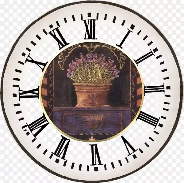 钟表表面古董剪贴画-复古闹钟
