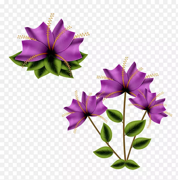 花-浪漫的紫色花束