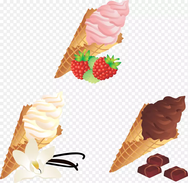 冰淇淋圆锥形华夫饼彩绘锥