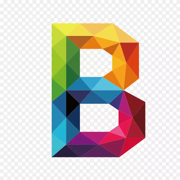 字母b.彩色字母b