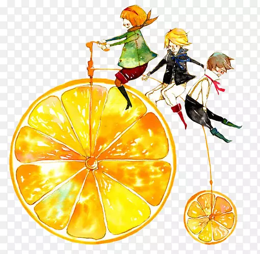 果汁橙山地车-涂橙色自行车
