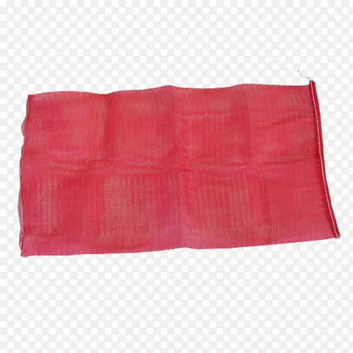 真丝花纹编织袋红色网袋