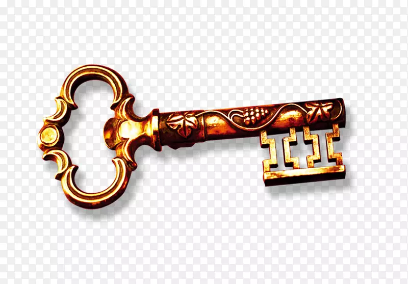 钥匙门日产图标-老式黄铜钥匙