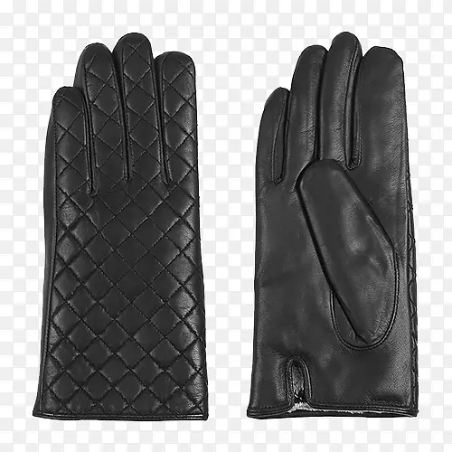 皮革手套材料设计师防水.黑色浮雕皮革手套