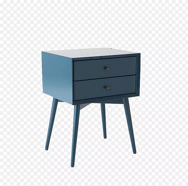 床头柜-简单的蓝色橱柜