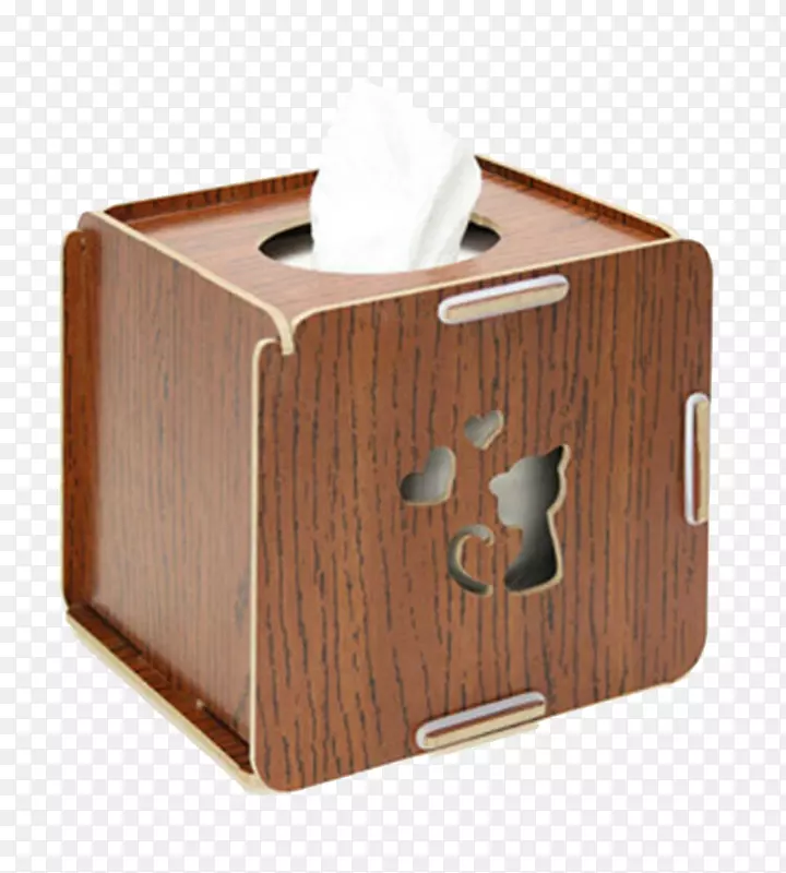 纸盒木器创意.纸盒棕色中空