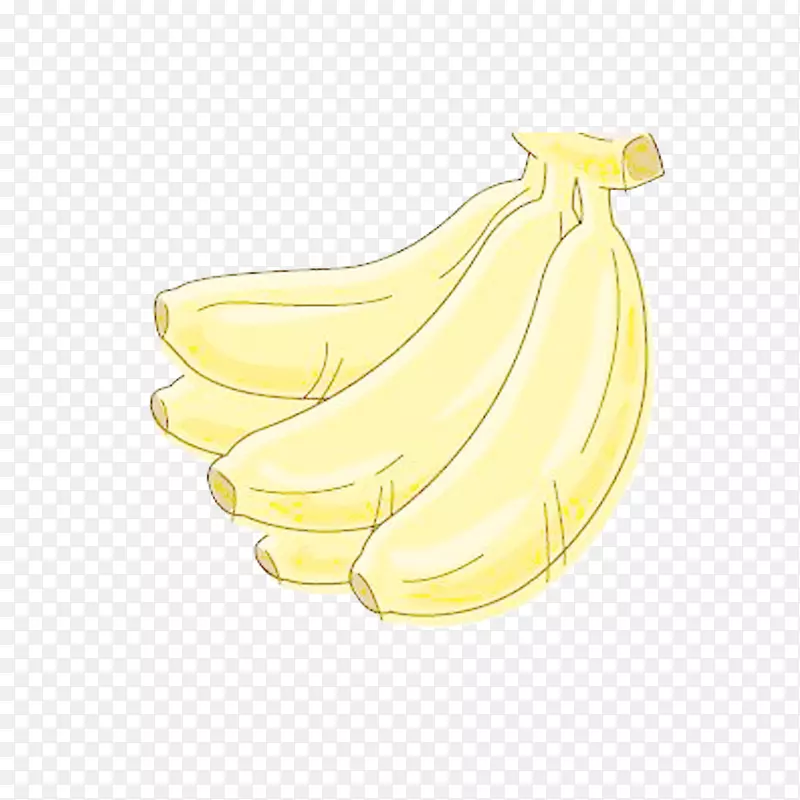 香蕉卡通黄色插图-画香蕉