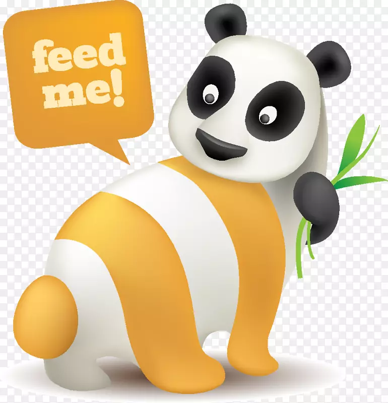 ICO博客RSS图标-熊猫可爱动物主题订阅RSS图标载体材料“