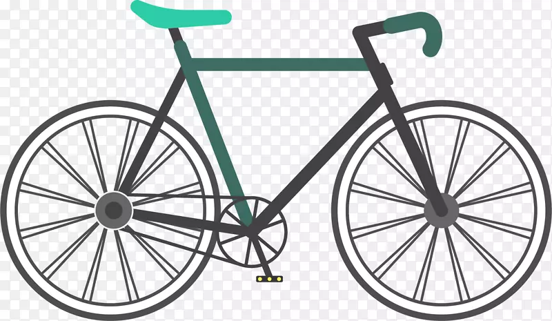 公路自行车卡农代尔自行车公司混合动力自行车-卡通黑色自行车