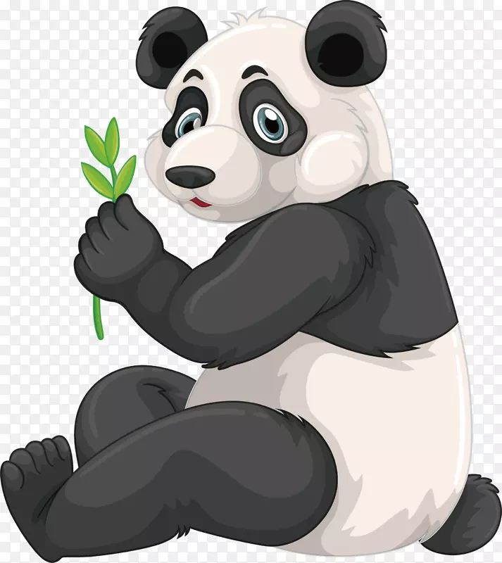 大熊猫红熊猫卡通画-竹熊猫