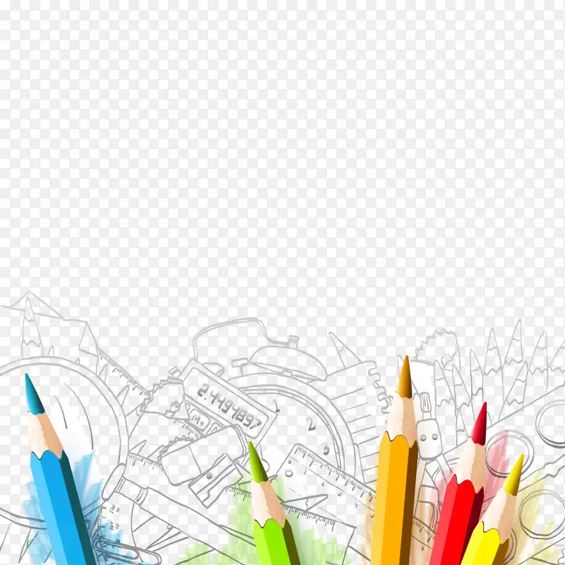 社区单位学区308区办事处学校用品绘图-铅笔