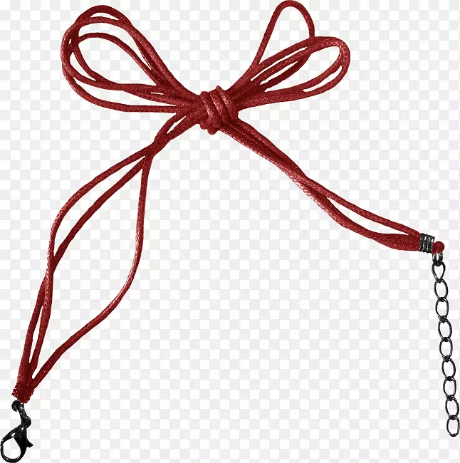 红项链设计师-红蝴蝶结项链