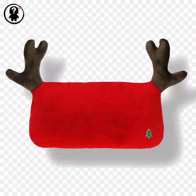 驯鹿鹿角圣诞红鹿角枕头